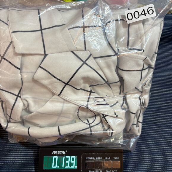 Melloday Sleeveless Vest Women 1X Grid Print Longline Chic Minimalist Modern - Picture 9 of 9